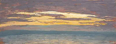 View of the Sea at Sunset Claude Monet